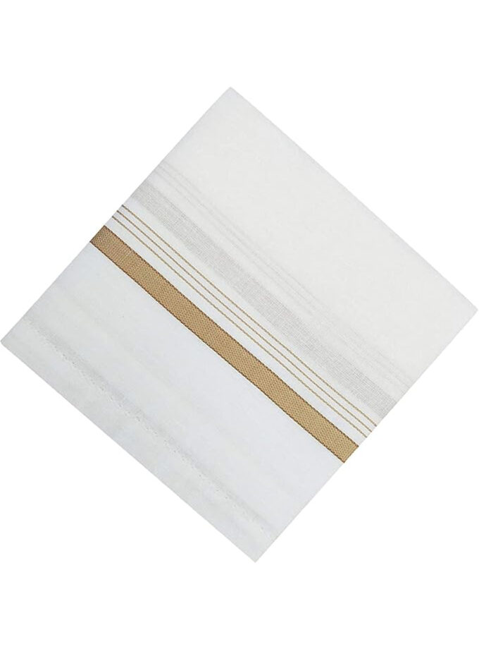 Womy Premium Pure White Cotton 1500 WB  | Luxurious Satin Border Handkerchief - Pack of 12