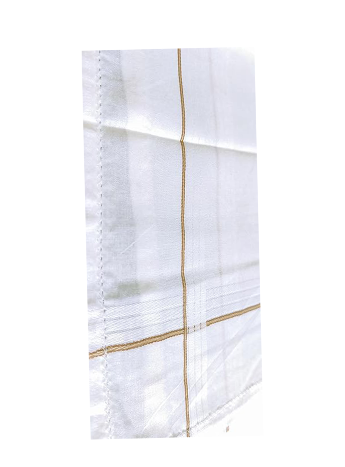 Womy Premium Pure White Cotton 2000 WB  | Luxurious Satin Border Handkerchief - Pack of 12
