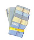 Womy Premium Pure Cotton 2750 LM  | Luxurious Satin Border Handkerchief | Light Color- Pack of 12 - Image 2