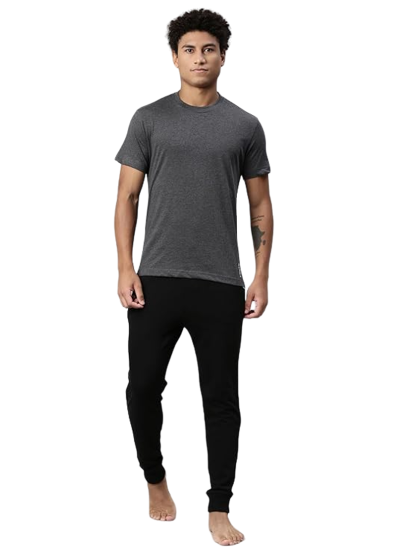 Womy Premium Soft Plain Dark Grey T-Shirt for Men  | Comfortable & Luxury All-Day Wear (18) - Image 3