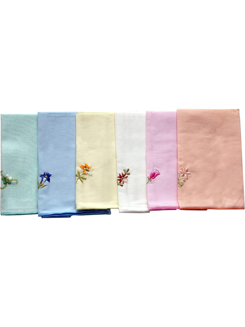 Womy Pure Cotton Embroidery Handkerchief | Luxurious Gift Set For Women | Flower Computer Embroidery - Pack Of 24, 36, 48 Pcs - Image 3