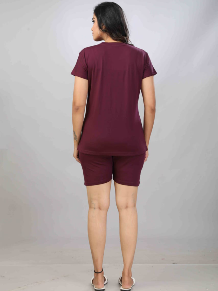 Womy Tencel Tshirt And Shorts 0009 | Premium Lounge Wear | Soft & Luxury Sleepwear - Image 2