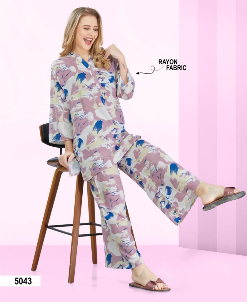 Womy Rayon Co Ord Set Full Sleeves 5043