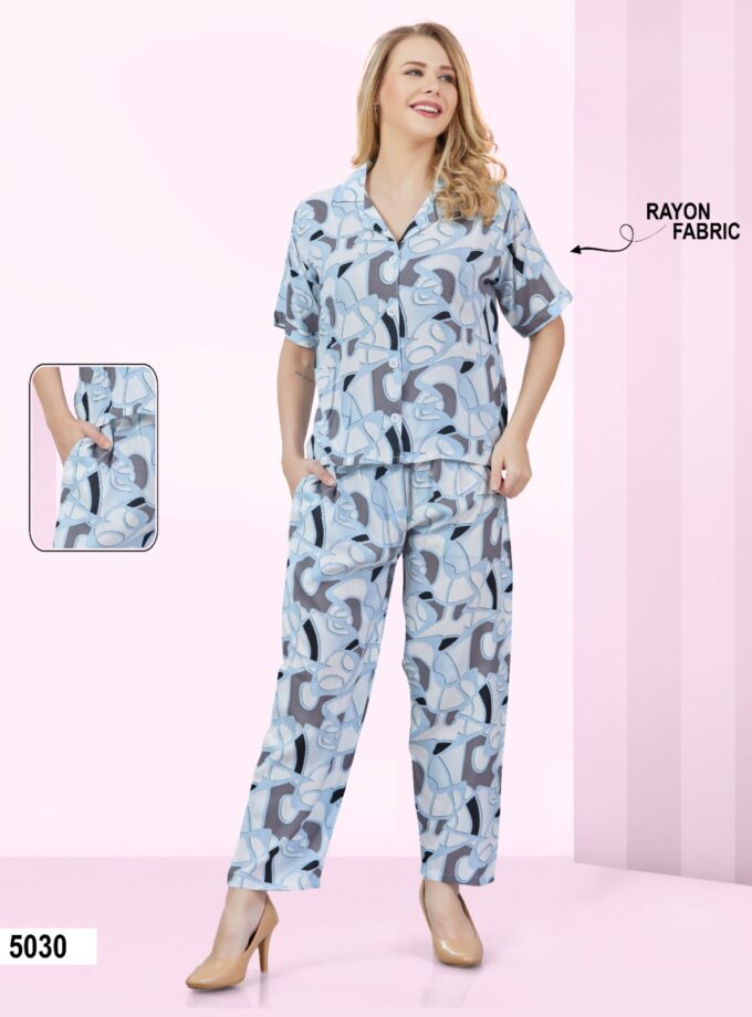 Womy Rayon Co Ord Set 5030