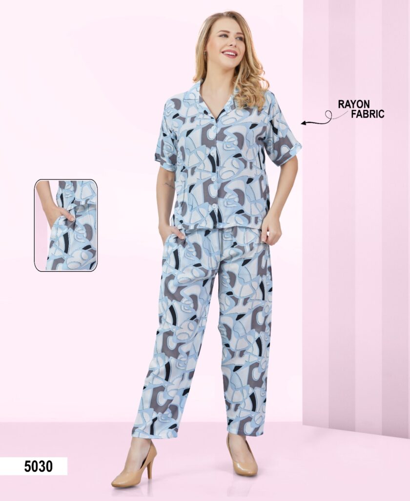 Womy Rayon Co Ord Set 5030