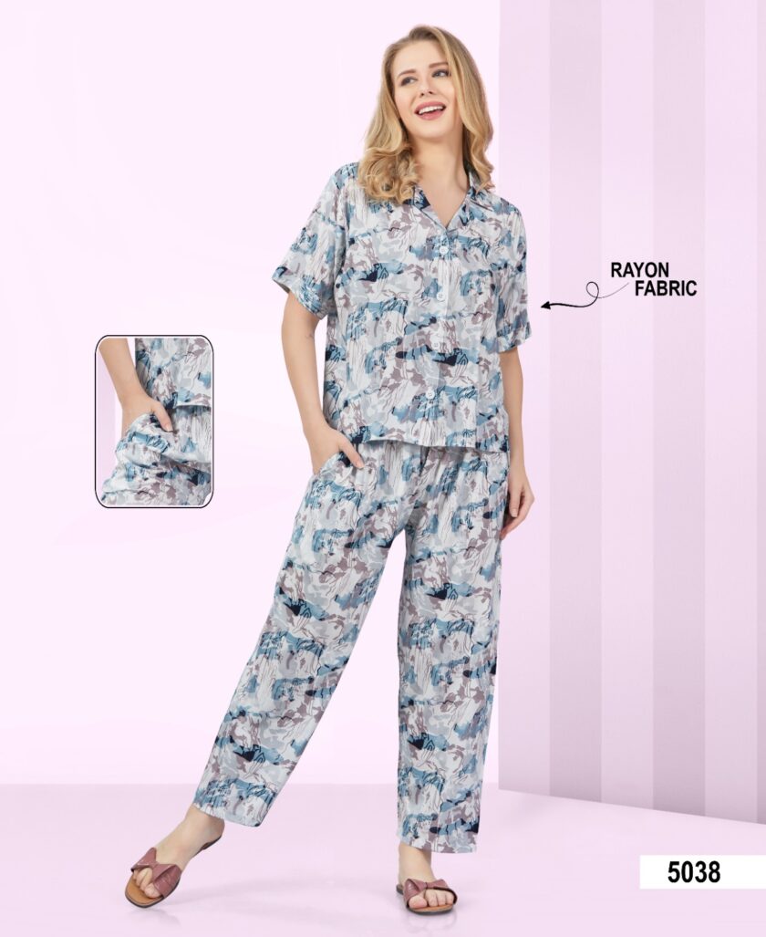 Womy Rayon Co Ord Set 5038