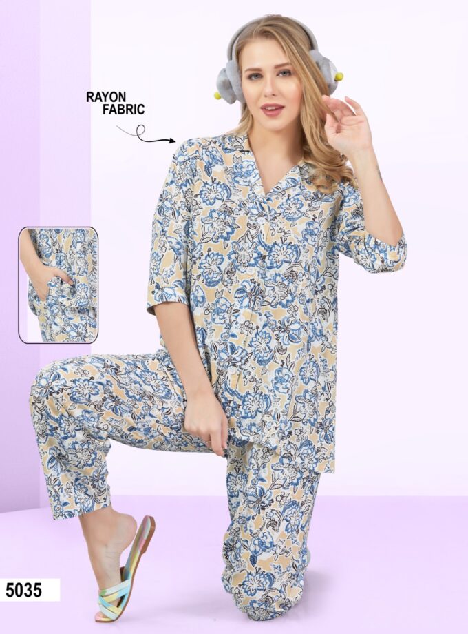 Womy Rayon Co Ord Set 5035