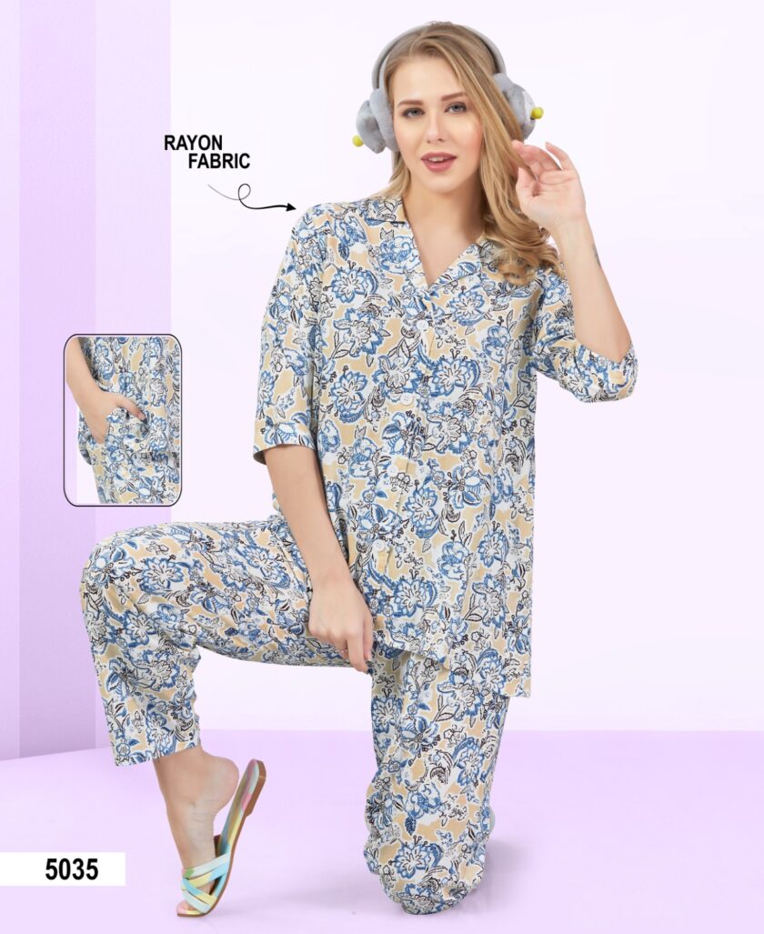 Womy Rayon Co Ord Set 5035