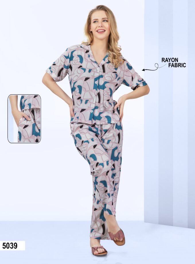 Womy Rayon Co Ord Set 5039