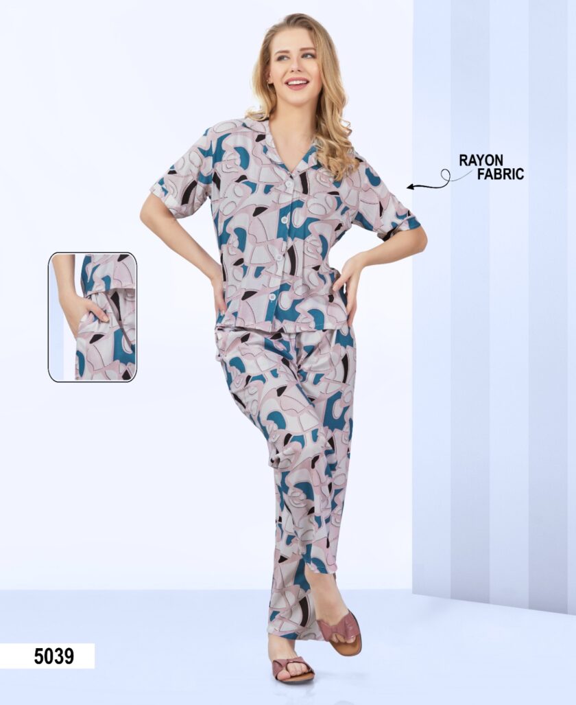 Womy Rayon Co Ord Set 5039