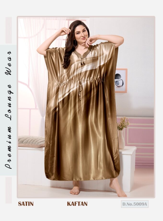 Womy Satin Kaftan Night Wear 5009A