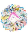Womy Pure Cotton Yes Madam Arco Handkerchief | Luxurious Gift Set For Women | Flower Printed - Pack Of 24, 36, 48 Pcs - Image 4