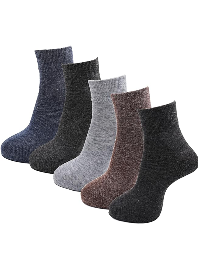 Womy Premium Plain Colours Regular Socks for Men