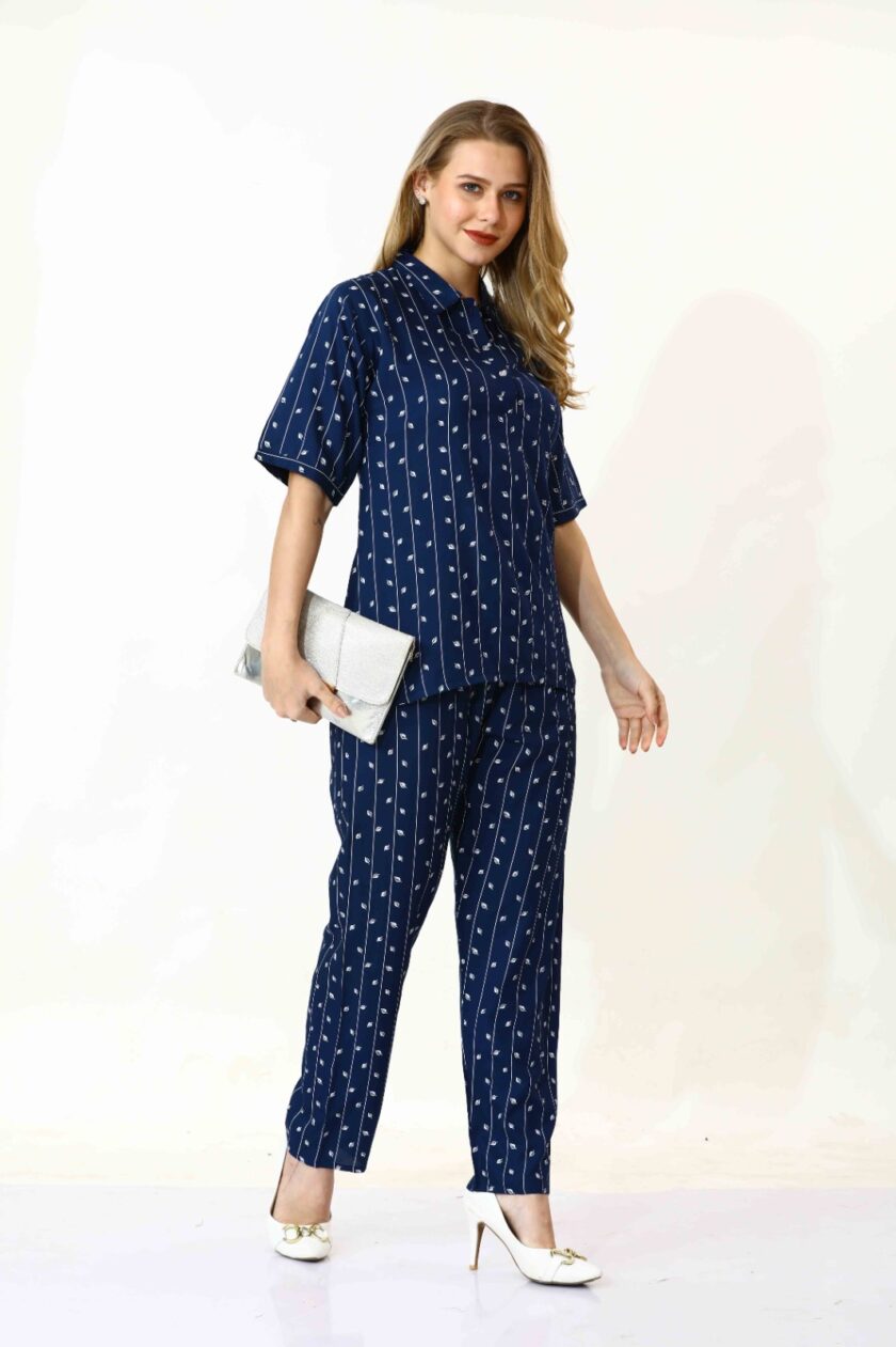 Womy Rayon Co-Ord Set 5057 | Premium Lounge Wear | Soft & Luxury Sleepwear - Image 3