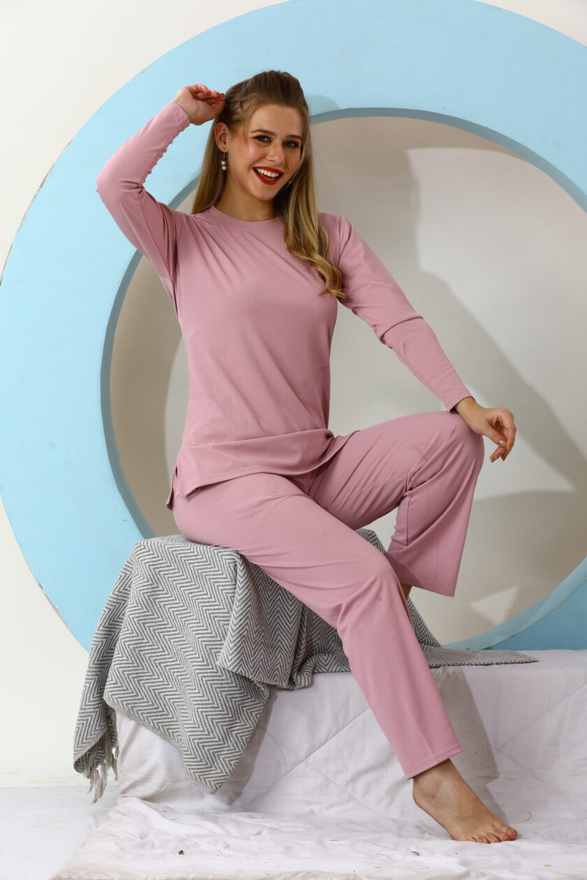 Womy Lycra Rib Nightsuit 4002  | Premium Lounge Wear | Soft & Luxury Sleepwear - Image 7