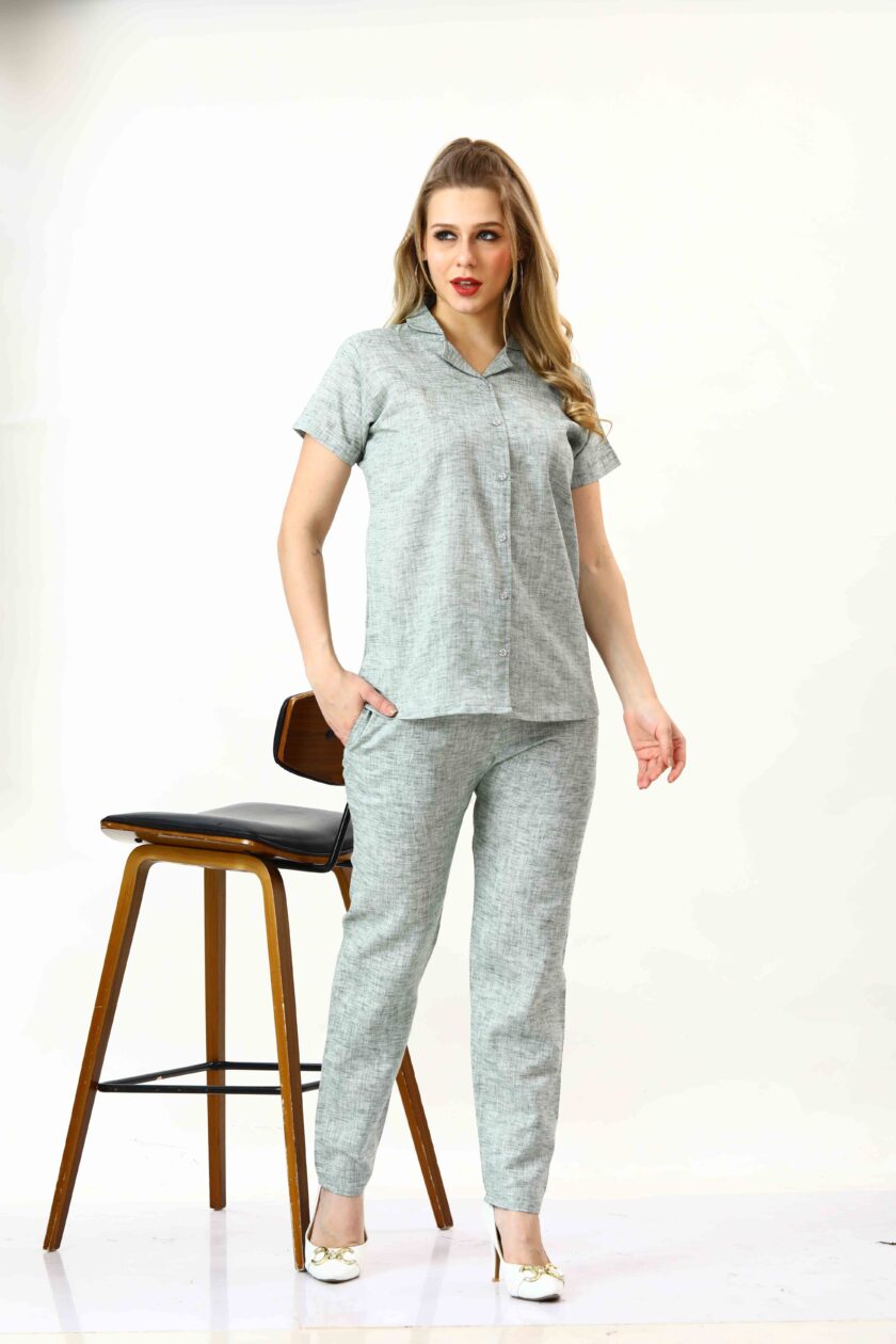 Womy Khadi Linen Co-Ord Set 7711