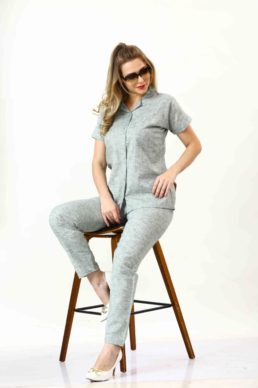 Womy Khadi Linen Co-Ord Set 7711