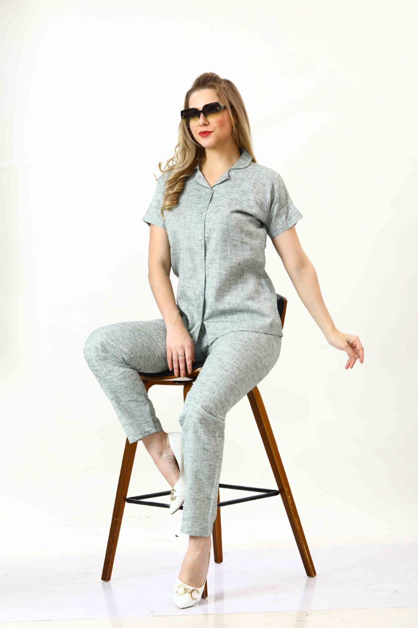Womy Khadi Linen Co-Ord Set 7711