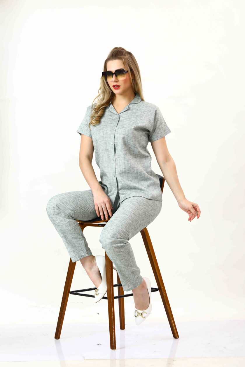 Womy Khadi Linen Co-Ord Set 7711