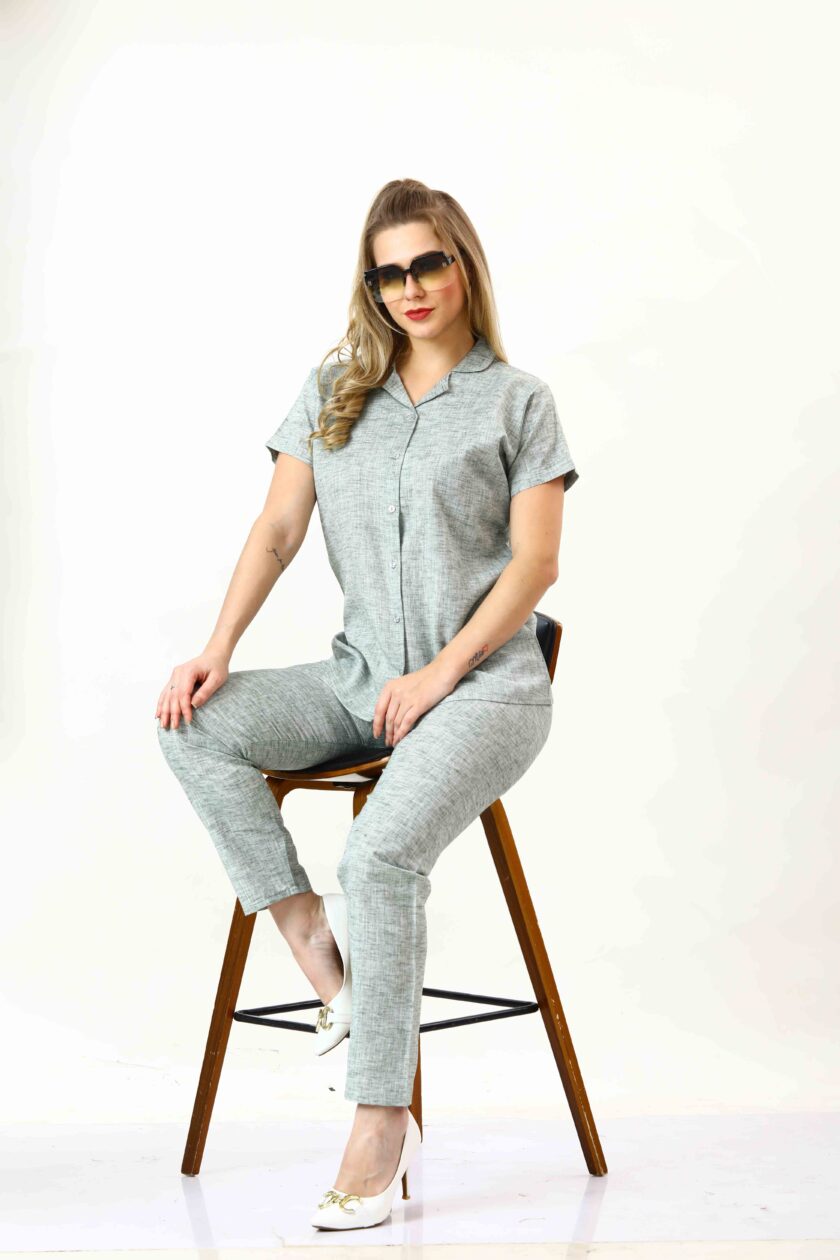 Womy Khadi Linen Co-Ord Set 7711
