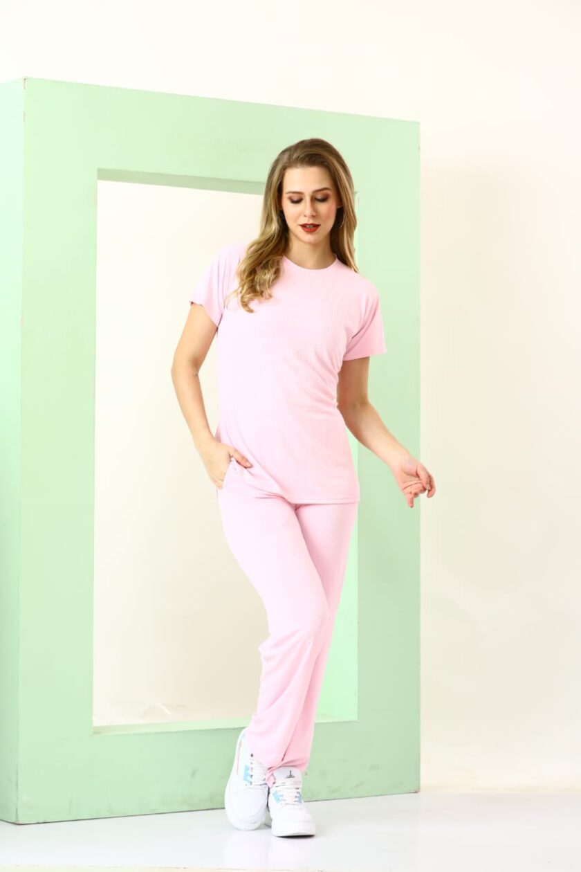 Womy Lycra Rib Co-Ord Set 4009