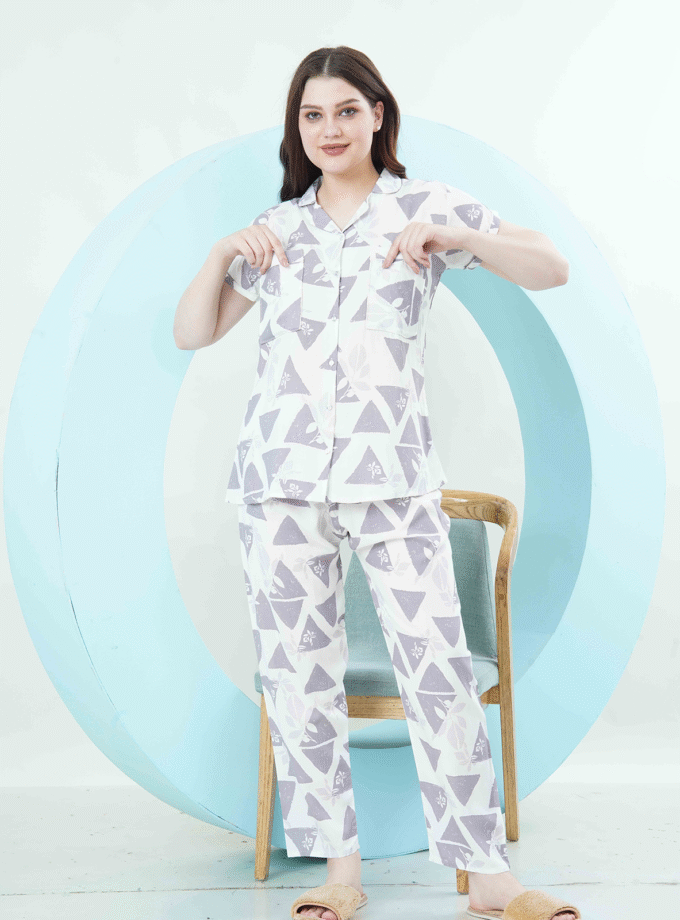 Womy Braless Loungewear Set – Lavender Fog Edition