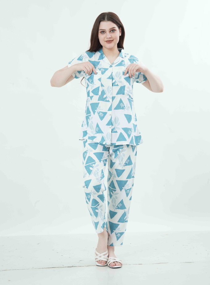Womy Braless Loungewear Set – Blue Prism Edition