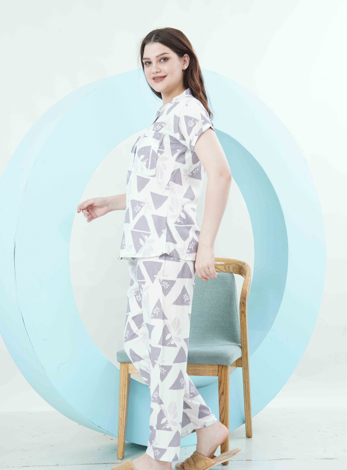 Womy Braless Loungewear Set – Lavender Fog Edition