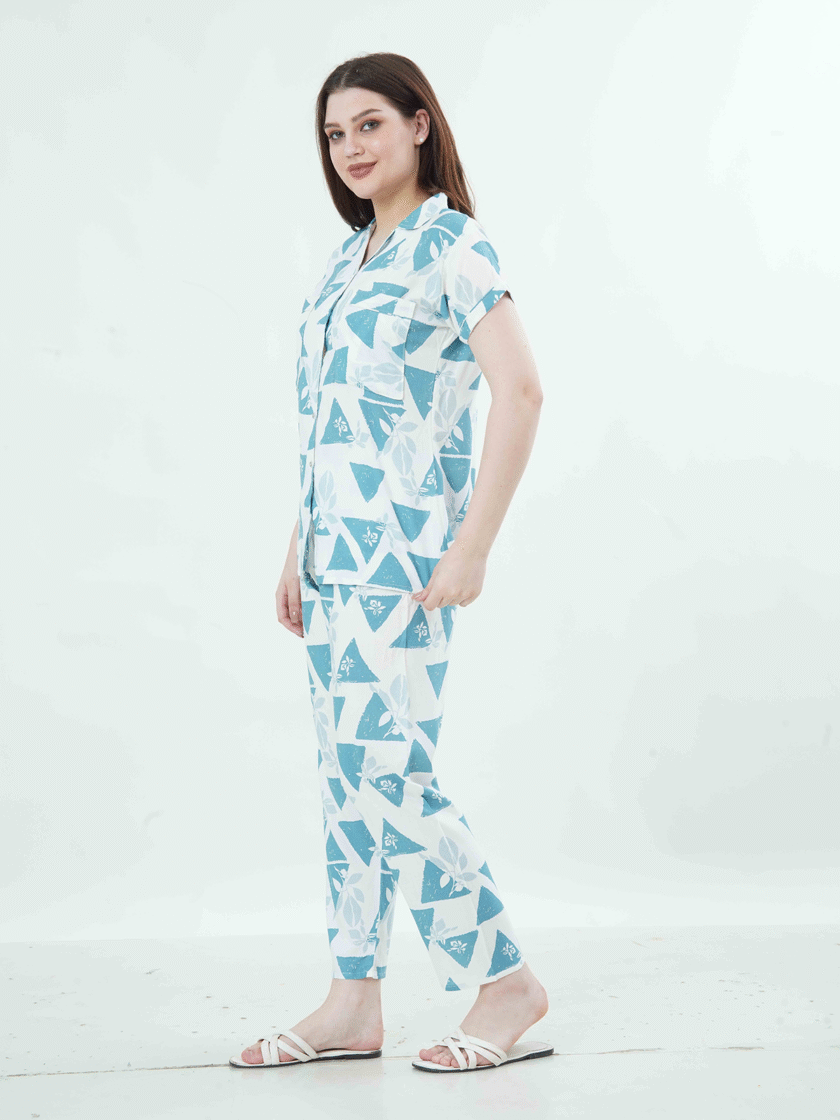 Womy Braless Loungewear Set – Blue Prism Edition - Image 8