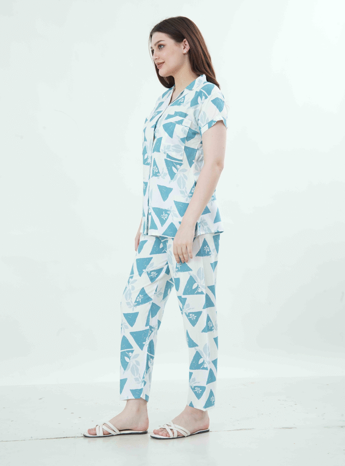 Womy Braless Loungewear Set – Blue Prism Edition