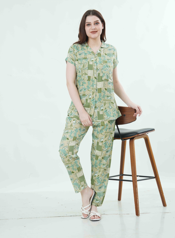 Womy Braless Loungewear Set – Mossy Mornings Edition