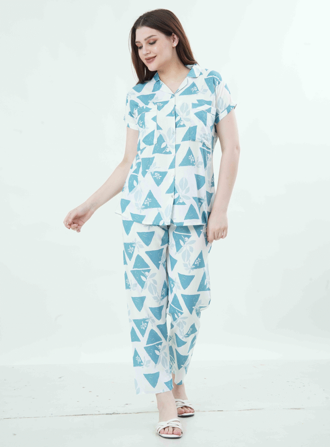 Womy Braless Loungewear Set – Blue Prism Edition