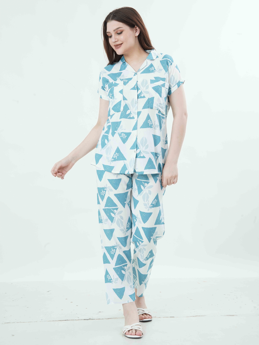 Womy Braless Loungewear Set – Blue Prism Edition - Image 6