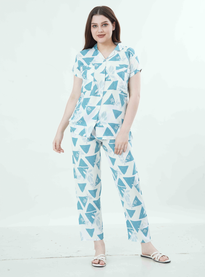 Womy Braless Loungewear Set – Blue Prism Edition