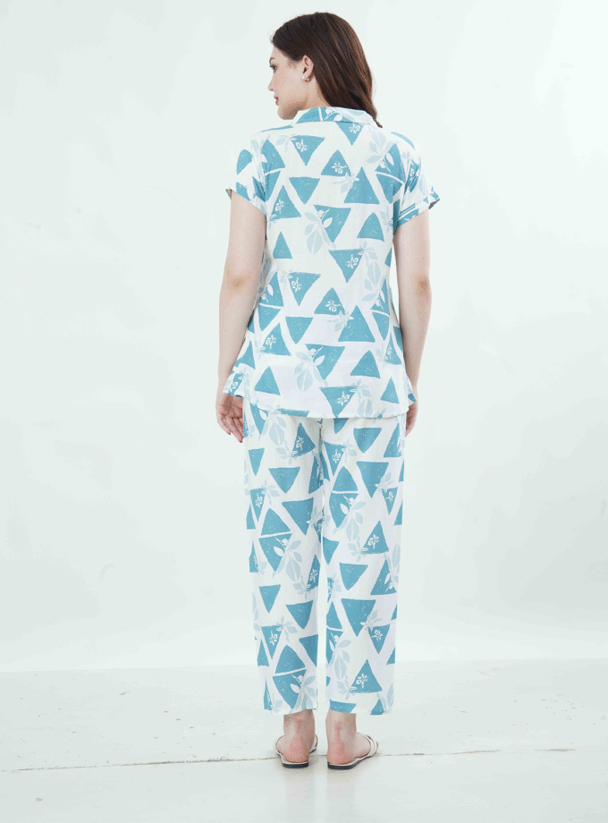 Womy Braless Loungewear Set – Blue Prism Edition