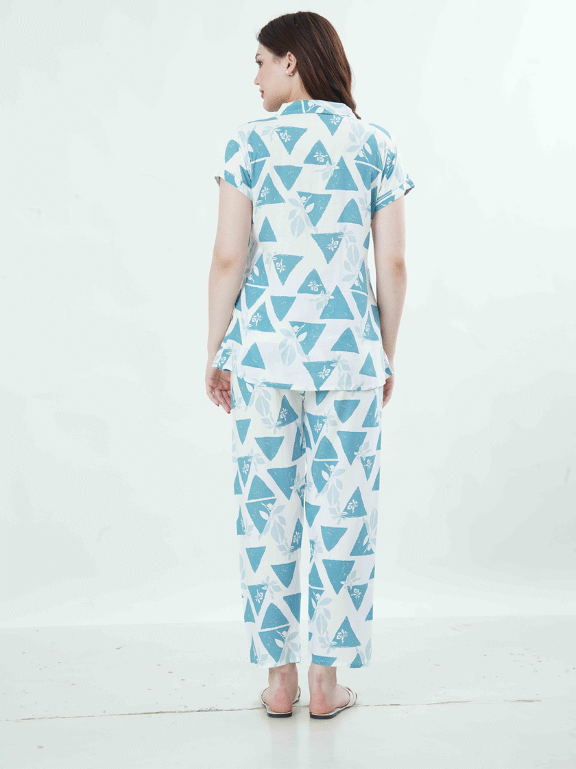 Womy Braless Loungewear Set – Blue Prism Edition - Image 2