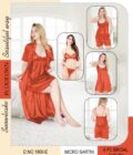 Luxury Bridal 6-Piece Honeymoon Nightwear Set – Premium Micro Satin