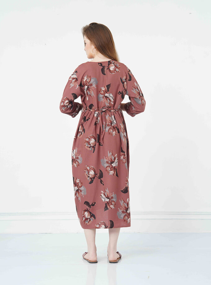 Womy Stylish Maternity & Nursing Gown | Feeding-Friendly Comfort (L – 2XL)