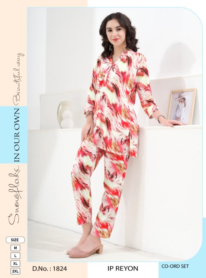Womy Premium IP Rayon Co-ord Set | Stylish & Comfy | Sizes M–2XL | 1824