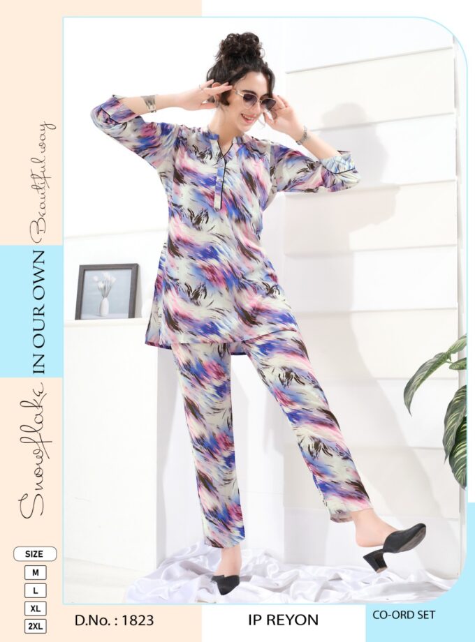 Womy Premium Rayon Co-ord Set | Chic Comfort Meets Effortless Style | Sizes M–2XL|1823