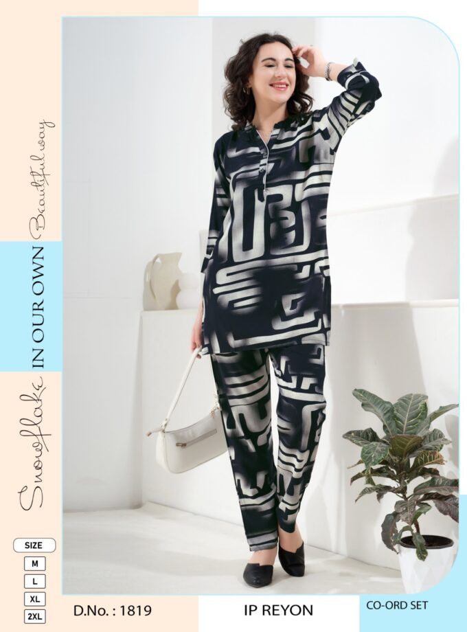 Womy Premium Rayon Co-ord Set | Effortless Style & Comfort | Available in M–2XL |1819