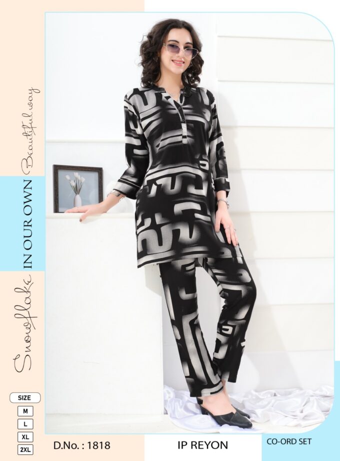 Womy Premium Rayon Co-ord Set | Chic Comfort Meets Effortless Style | Sizes M–2XL|1818