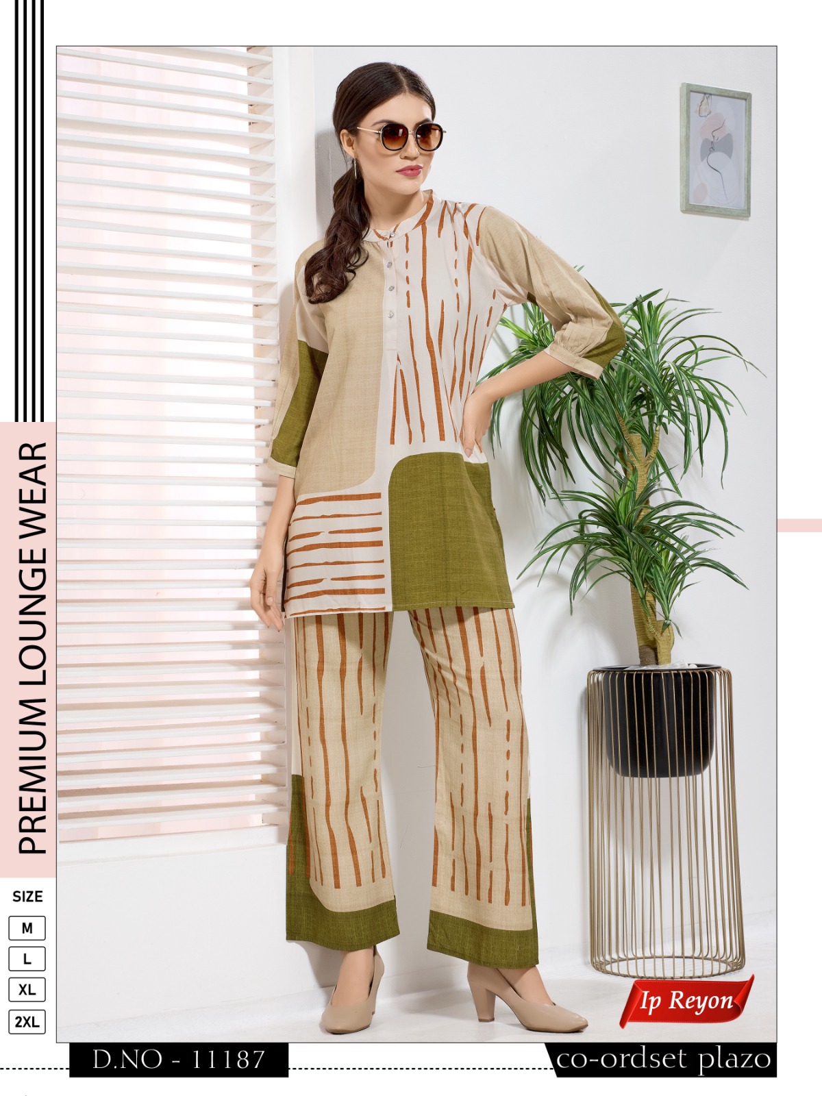 Womy IP Rayon Co-Ord Set with Palazzo | Light, Stylish & Relaxed | 11187