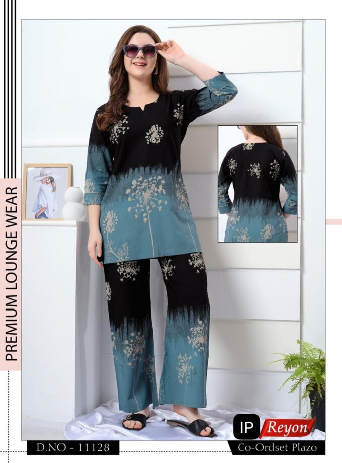 Womy IP Rayon Co-ord Set with Palazzo | Modern. Stylish. Comfortable. | 11128