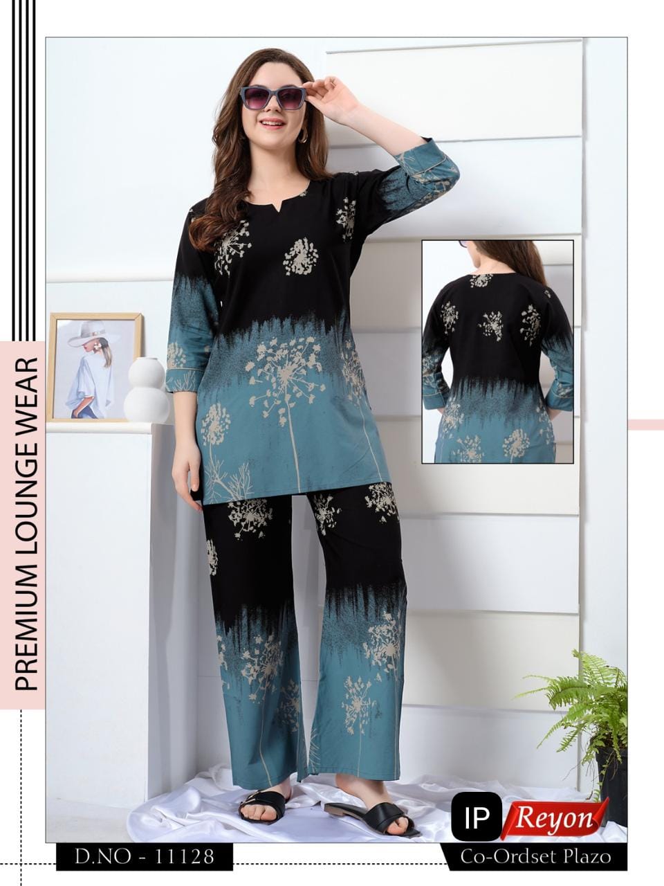 Womy IP Rayon Co-ord Set with Palazzo | Modern. Stylish. Comfortable. | 11128