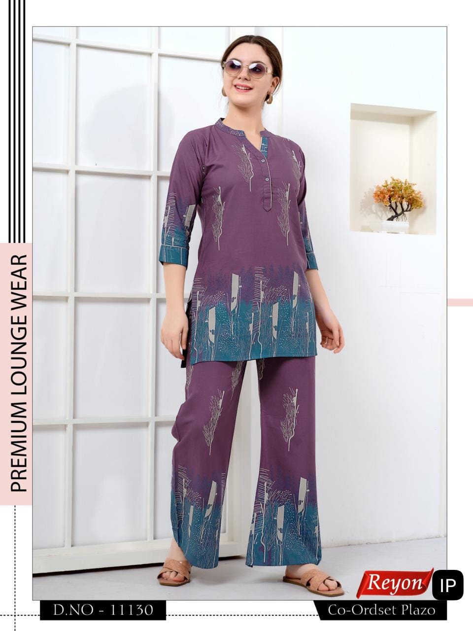 Womy IP Rayon Co-ord Set with Palazzo | Breezy. Stylish. Comfortable. | 11130