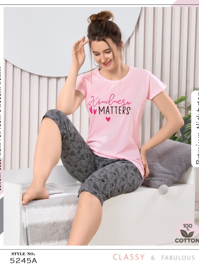 Womy Hosiery T-Shirt / Kaperi | Soft, Elegant & Everyday Comfort | Sizes M–2XL | 5245 A
