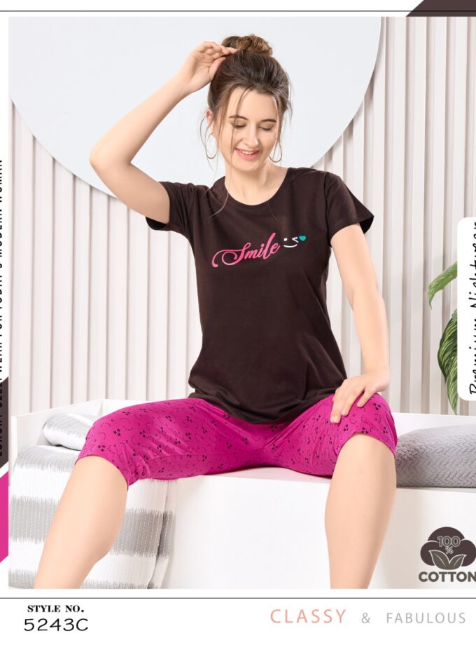 Womy Hosiery T-Shirt / Kaperi | Soft, Stylish & Everyday Comfort | Sizes M–2XL | 5243 C