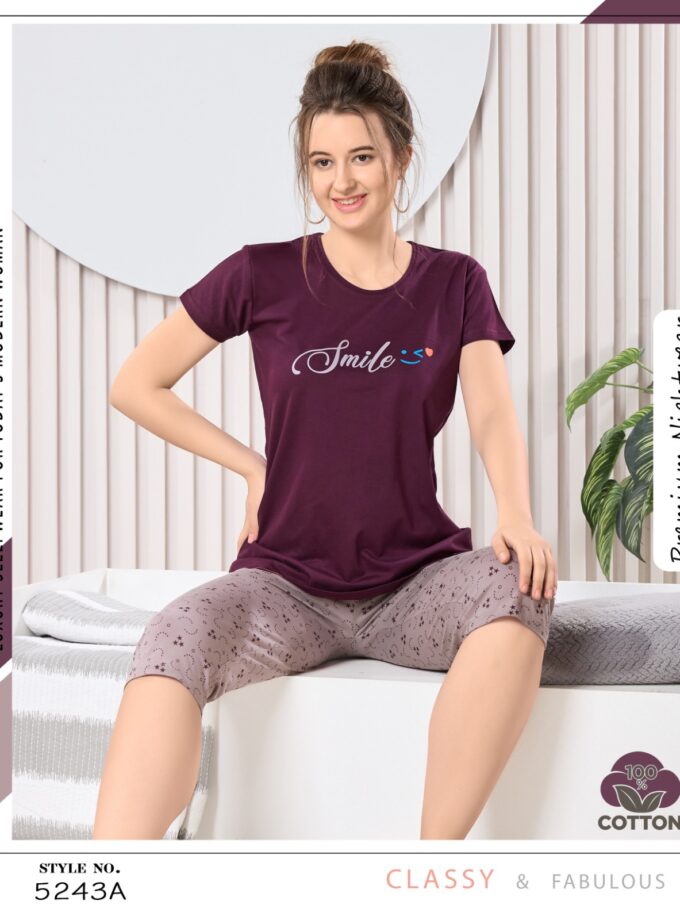 Womy Hosiery T-Shirt / Kaperi | Soft, Stylish & Everyday Comfort | Sizes M–2XL | 5243 A