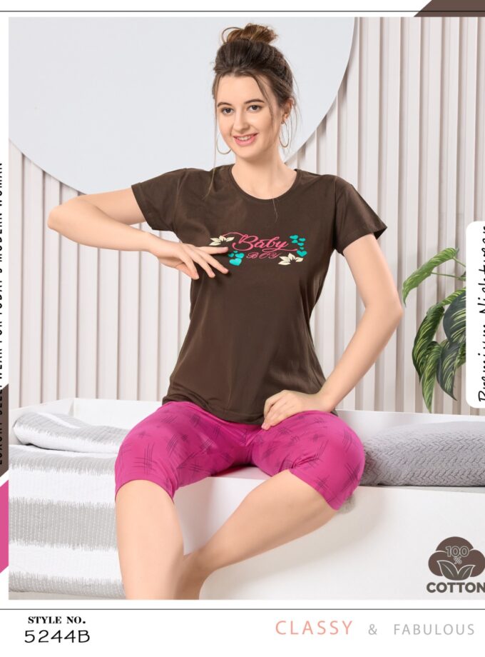 Womy Hosiery T-Shirt / Kaperi | Soft, Stylish & Everyday Comfort | Sizes M–2XL | 5244 B